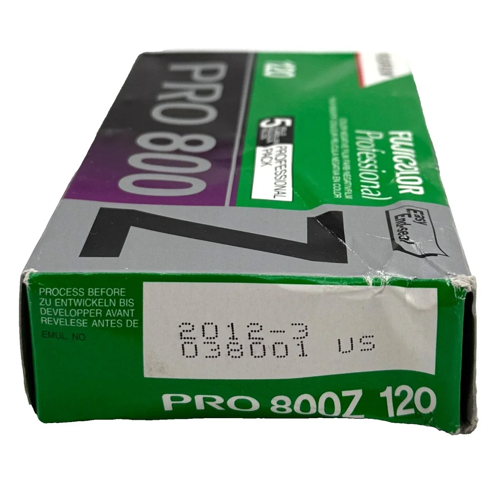 Fujifilm Fujicolor Pro 800Z 120 Color Negative Film 5 Roll Pack EXP 2012 Sealed